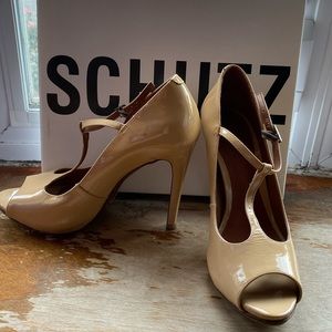 Schutz patent leather heels